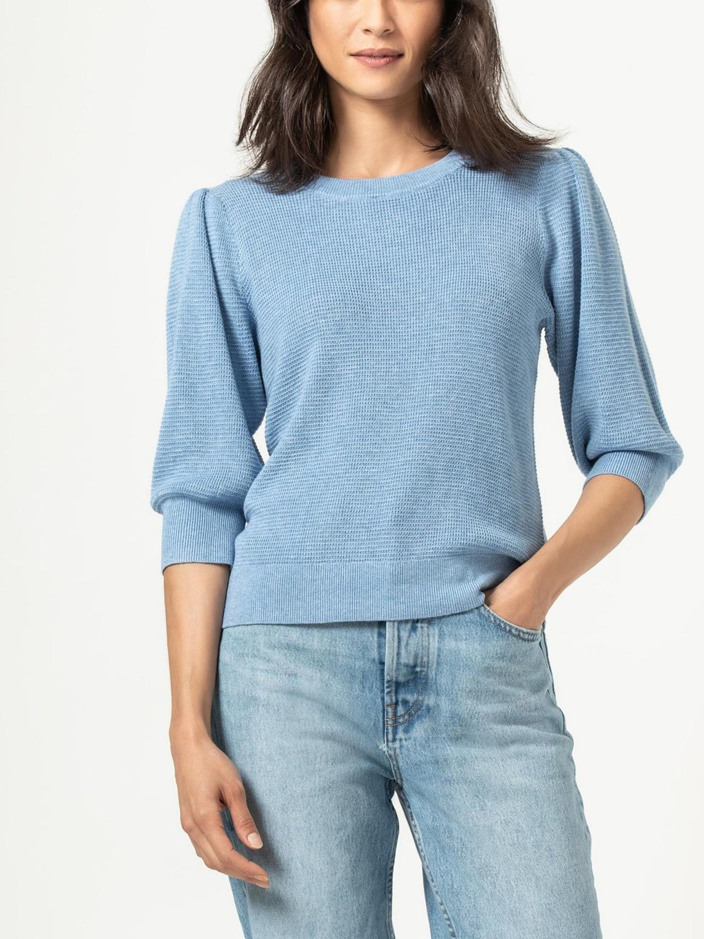 Lilla P - Puff Sleeve Pullover Sweater - Sz S