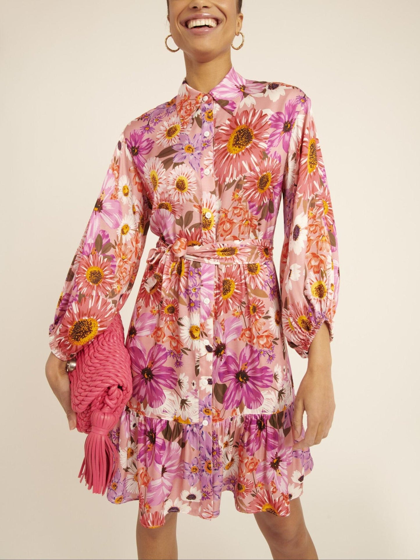 Rachel Parcell - Fit & Flare Tiered Hem Shirt Dress - Sz 10