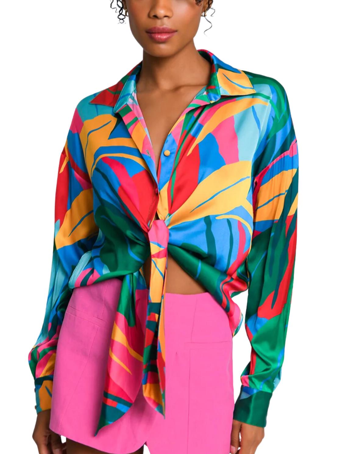 Hutch - Long Sleeve Robbie Tie-Front Blouse - Sz XS