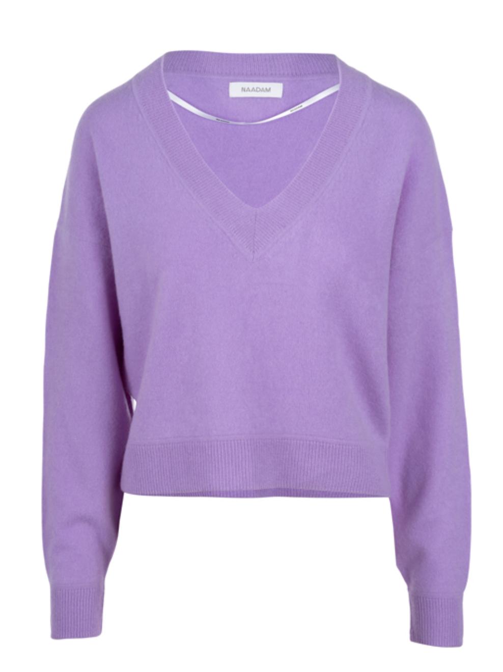 Naadam - Cropped V-Neck Cashmere Sweater - Sz L