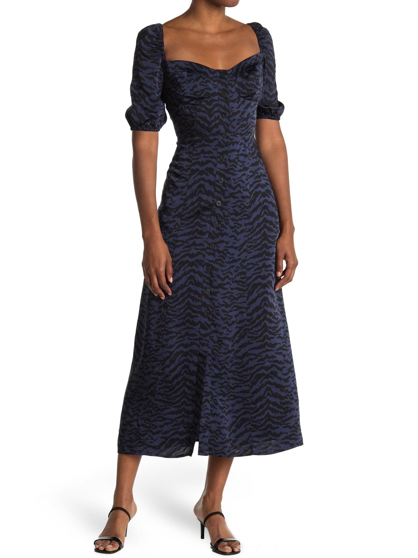 Good American - Corset Puff Sleeve Maxi Dress - Sz 0