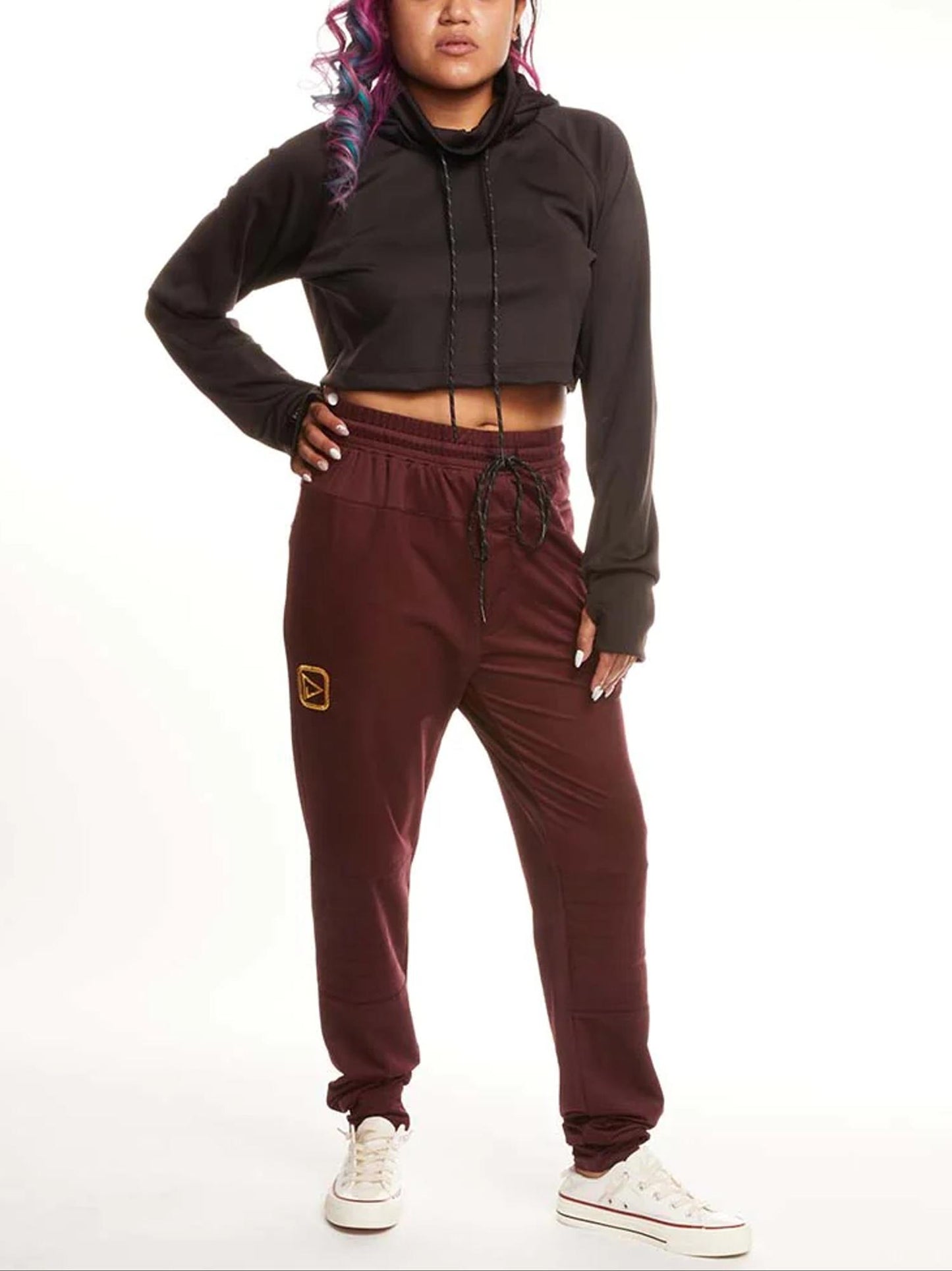 PlayOut - The Cybil Cropped Pullover w/ Detachable Hood - Sz S