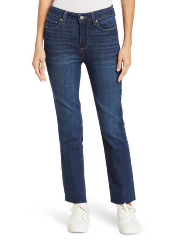 Paige - Hoxton Straight Ankle Raw Hem Jeans - Sz 31