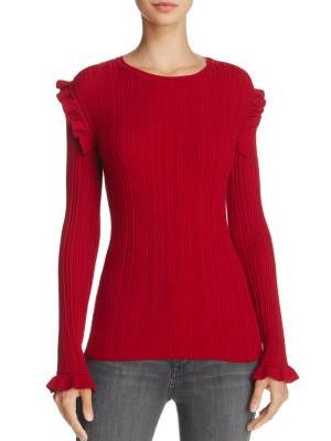 One Grey Day - Ruffle knit Sweater - Sz M