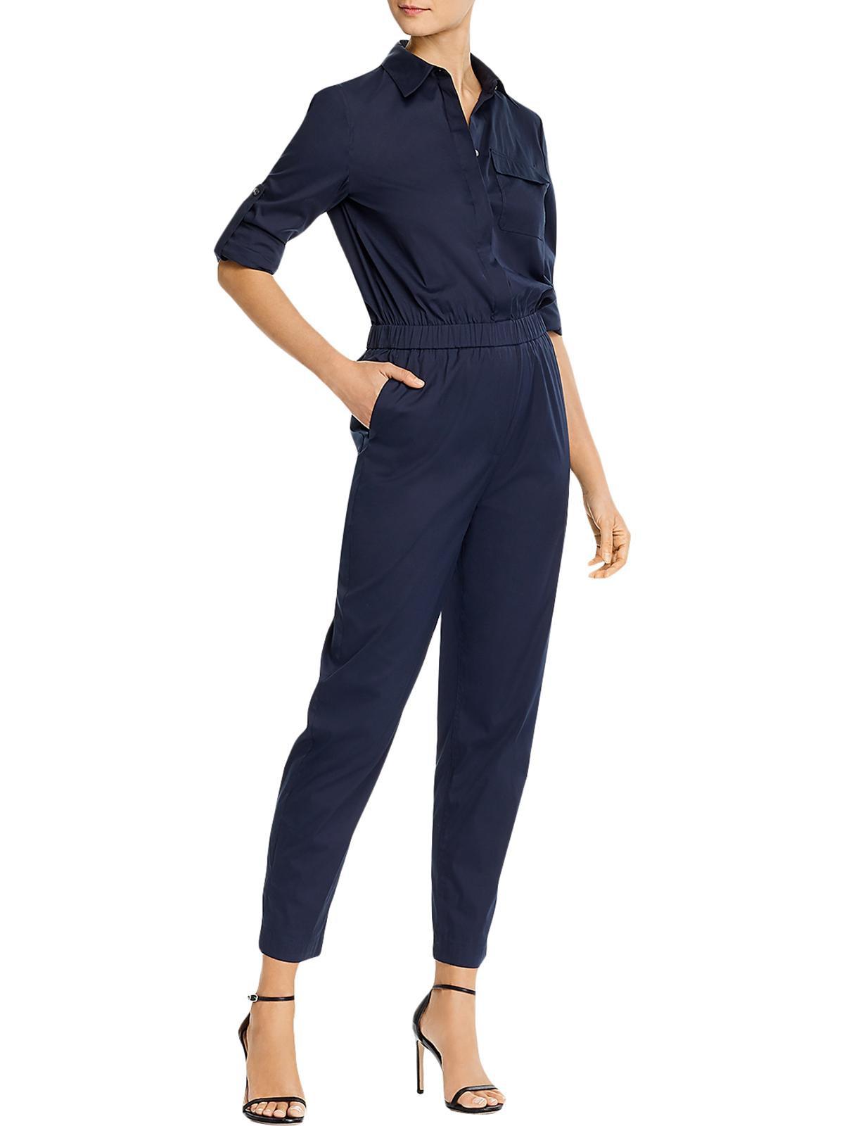 Theory - Straight Leg Elastic Waist Jumpsuit - Sz S