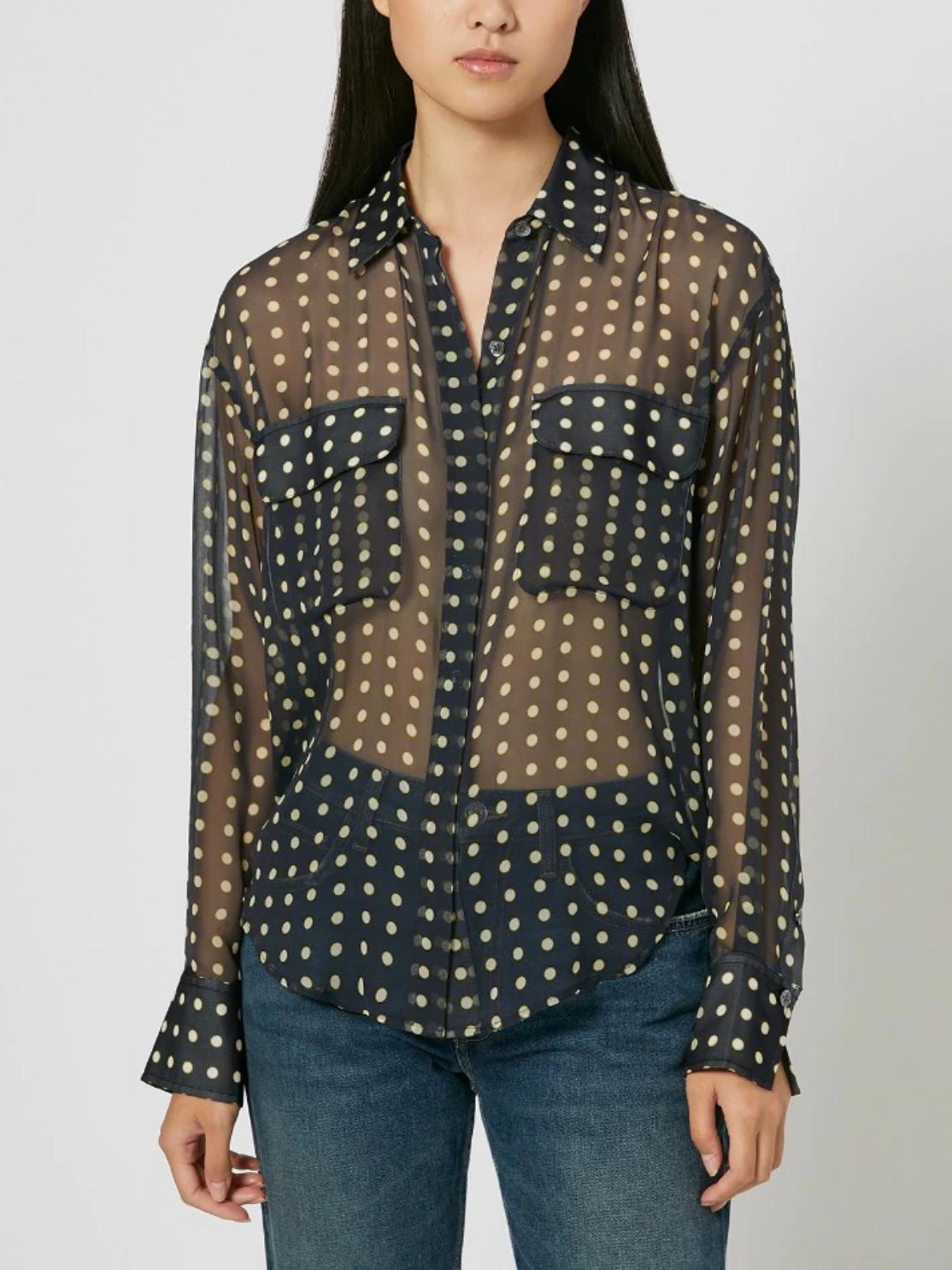 Equipment - Melanni Silk Button-Down Shirt - Sz XL