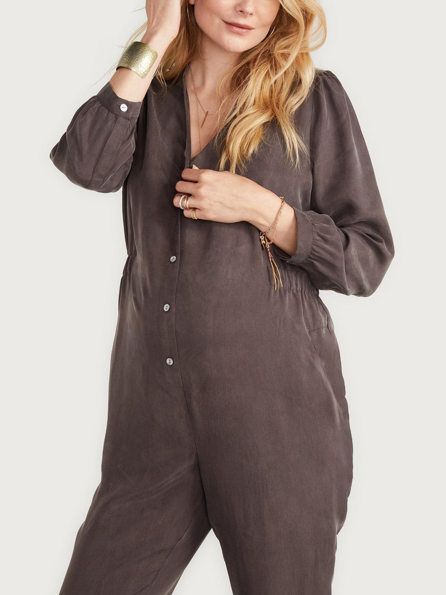 Hatch - The Isabel Elastic Waistband Maternity Jumpsuit - Sz MM