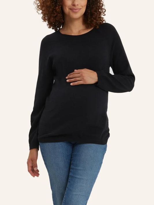 Nom Maternity - Nina Crew Neck Cotton Blend Sweater - Sz SM