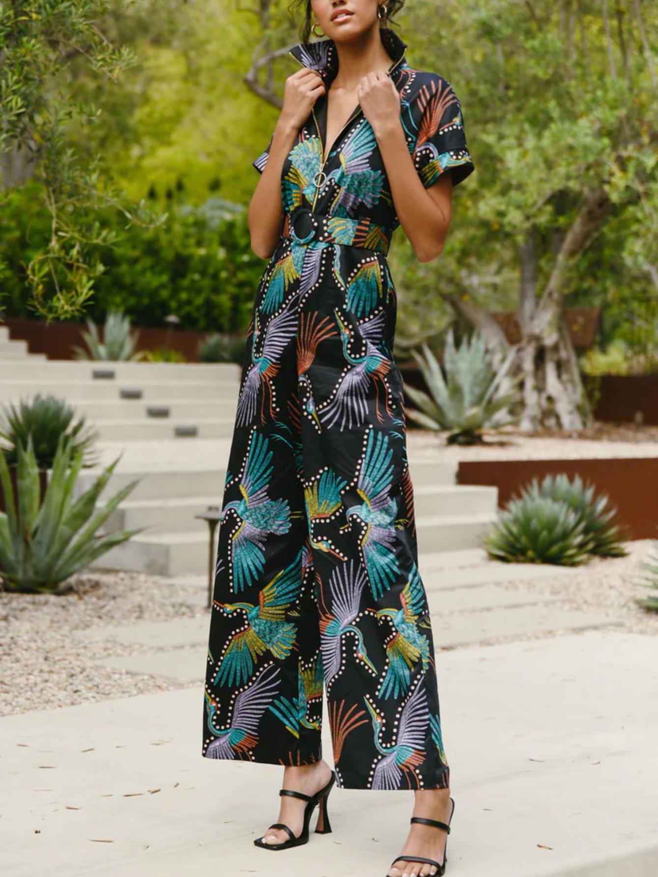 Hutch - Marty Shortsleeve Wide Leg Jumpsuit - Sz 4