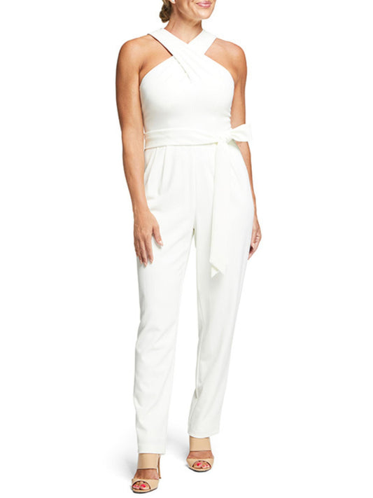 Eliza J - Cross Front Halter Jumpsuits - Sz 14