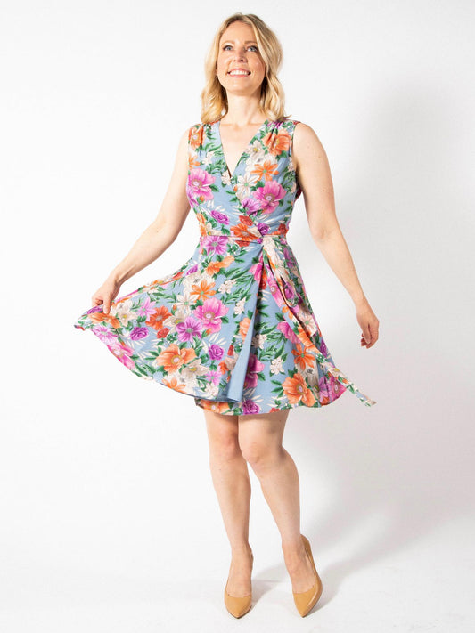 Upcycled by Armoire - Sleeveless Kennedy Wrap Dress - Sz M