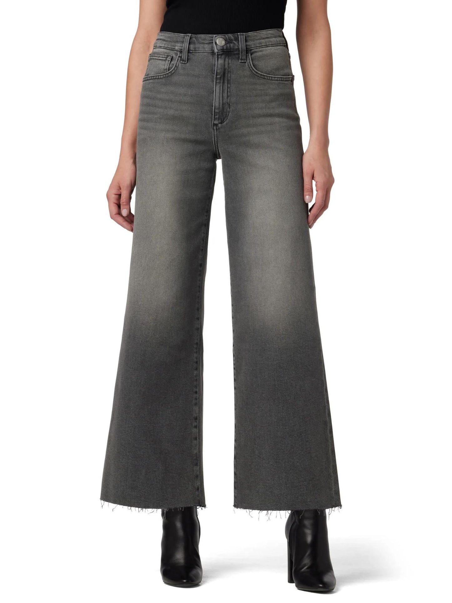 Joe's Jeans - High Waist Raw Hem Wide Leg Jeans - Sz 29