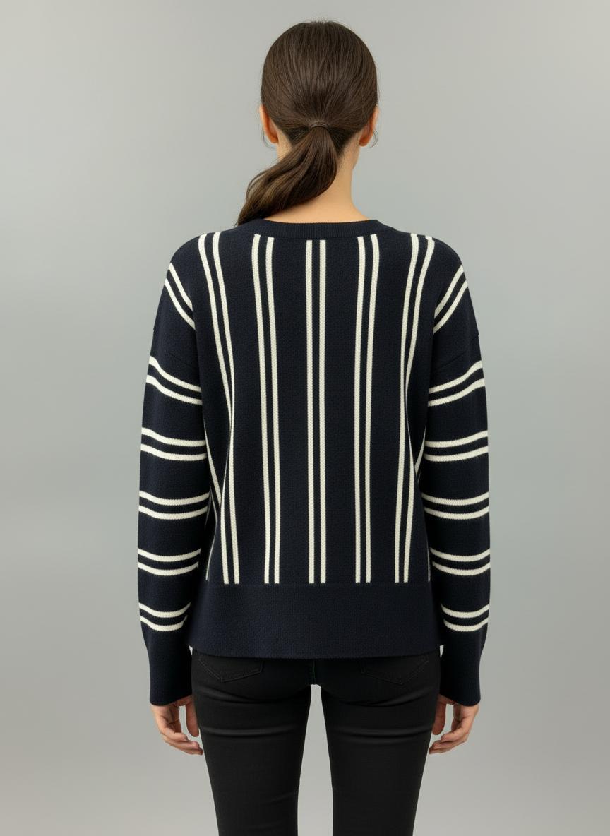Vince - Wool Cashmere Striped Sweater - Sz L