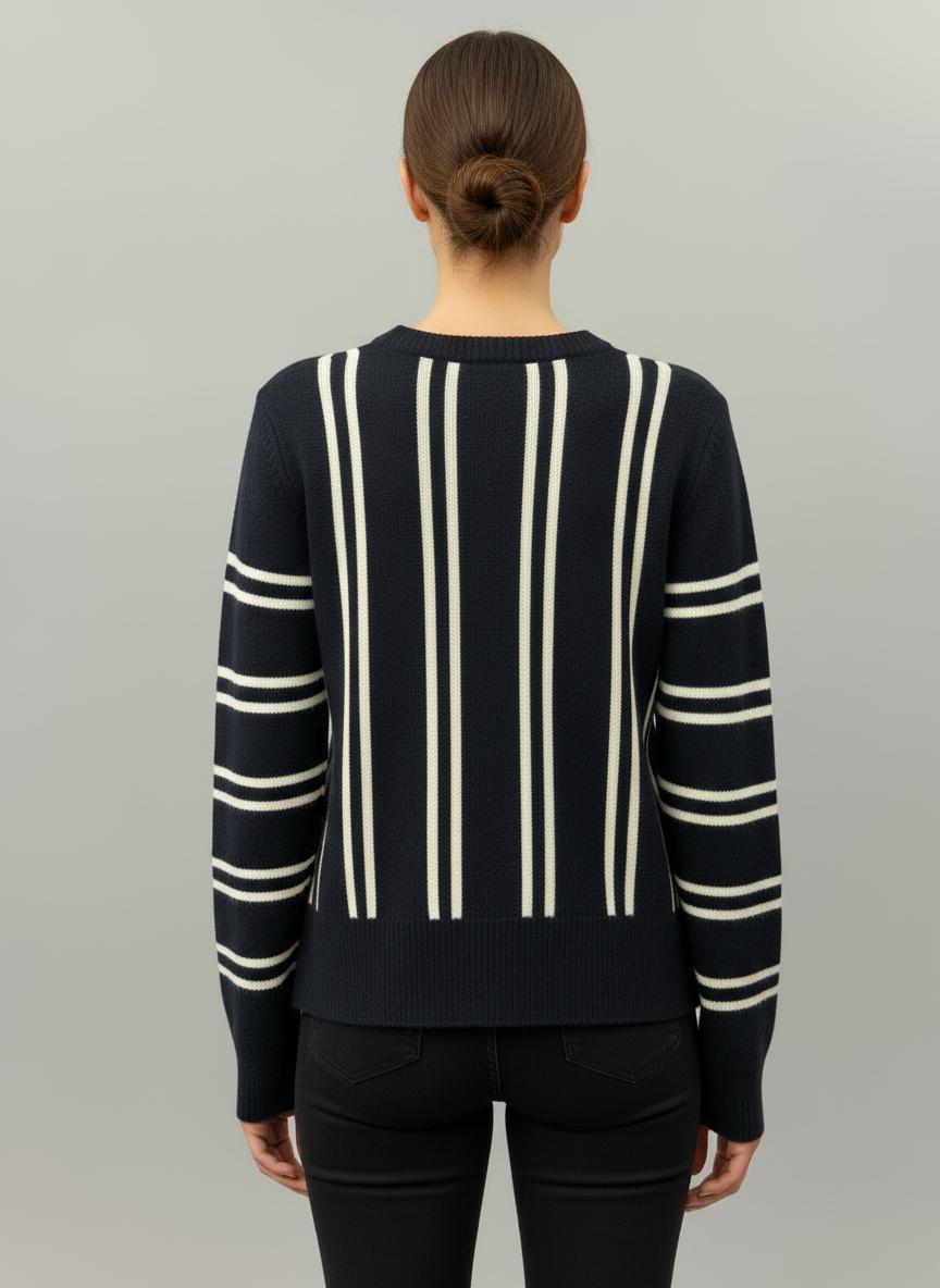 Vince - Wool Cashmere Striped Sweater - Sz L