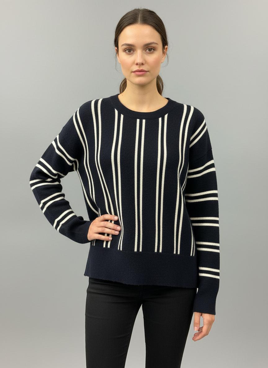 Vince - Wool Cashmere Striped Sweater - Sz L