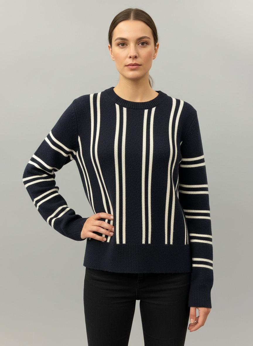 Vince - Wool Cashmere Striped Sweater - Sz L