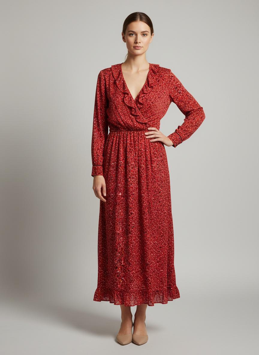 Scotch & Soda - Deep-V Satin Dress - Sz S