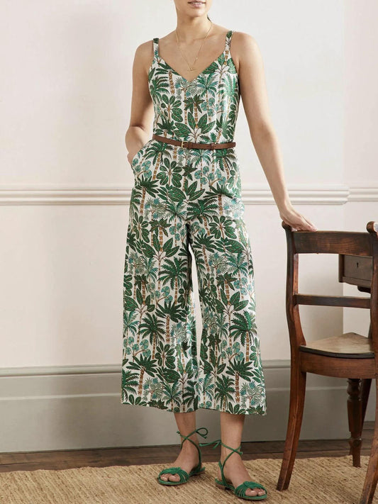 Boden - Lola Strappy Linen Jumpsuit - Sz 8