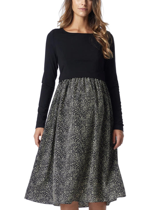 Soon Maternity - Francis Long Sleeve Feeding Maternity Dress - Sz MM