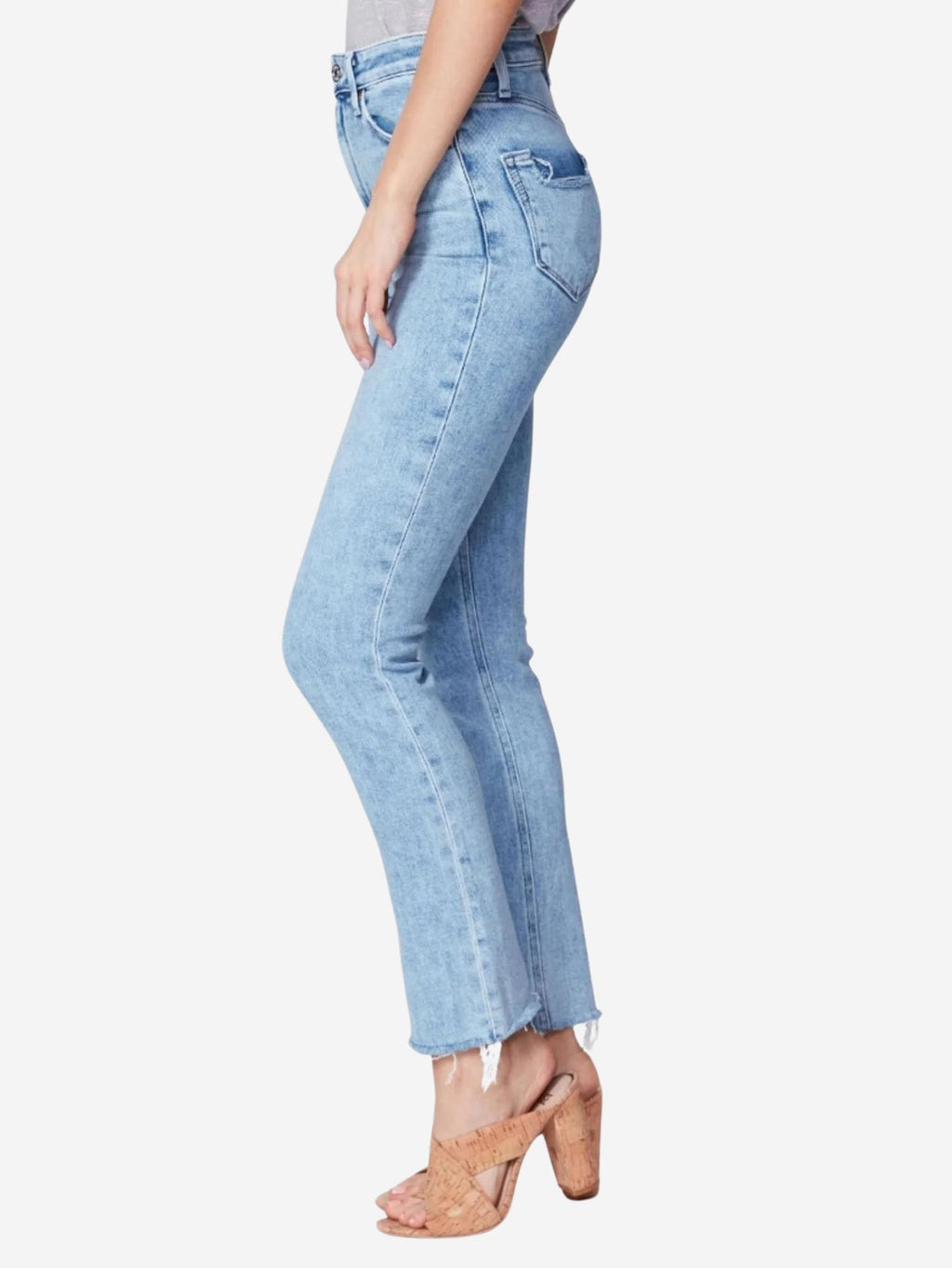 Paige - Hoxton High-Rise Slim Raw Hem Jeans - Sz 28