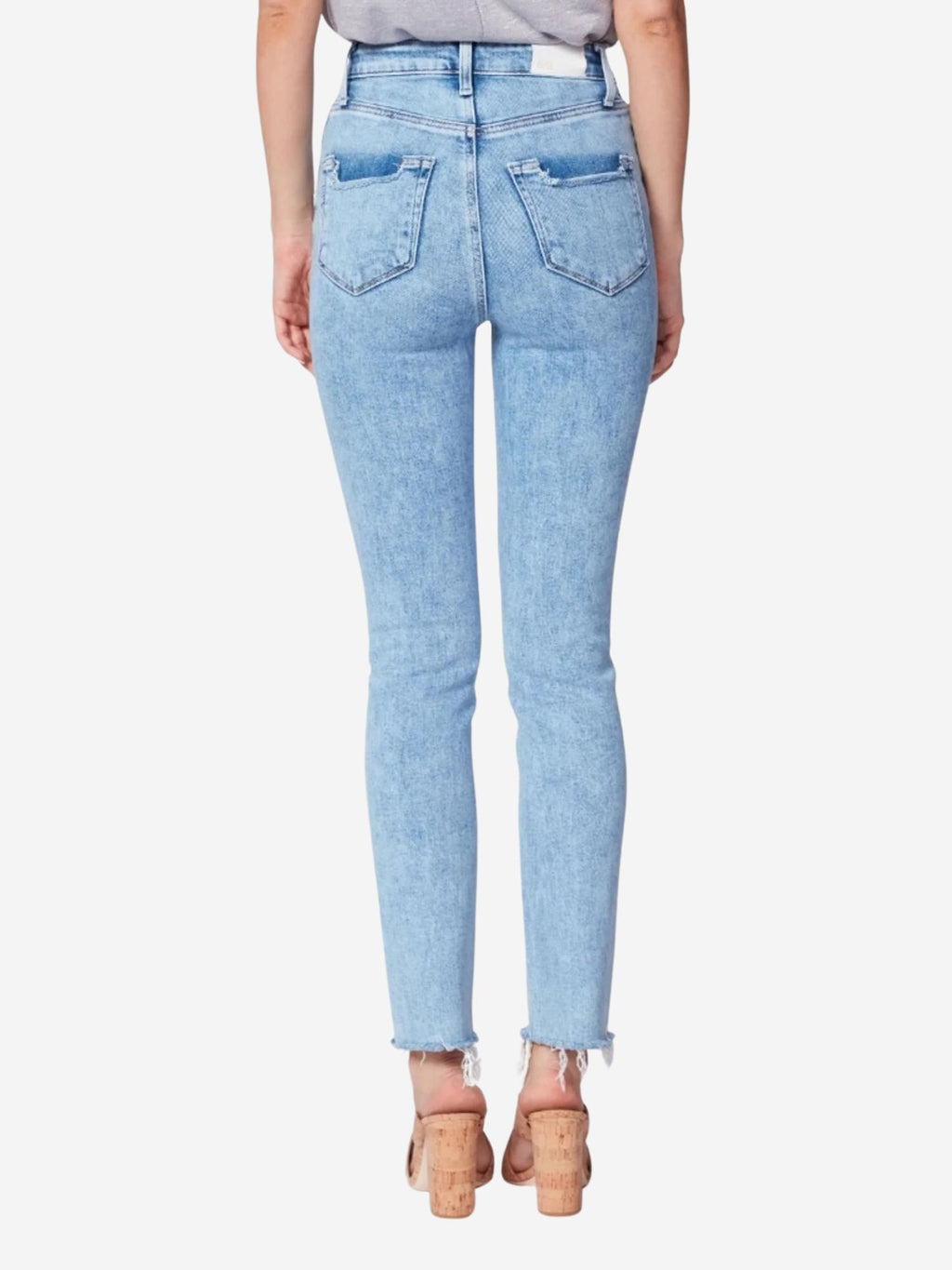 Paige - Hoxton High-Rise Slim Raw Hem Jeans - Sz 28