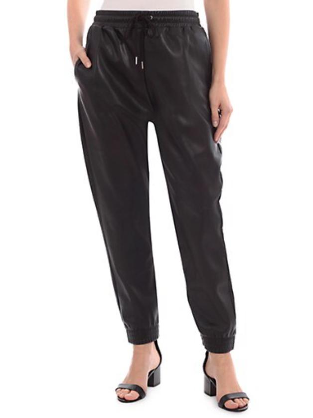Bagatelle - Faux Leather Joggers - Sz M