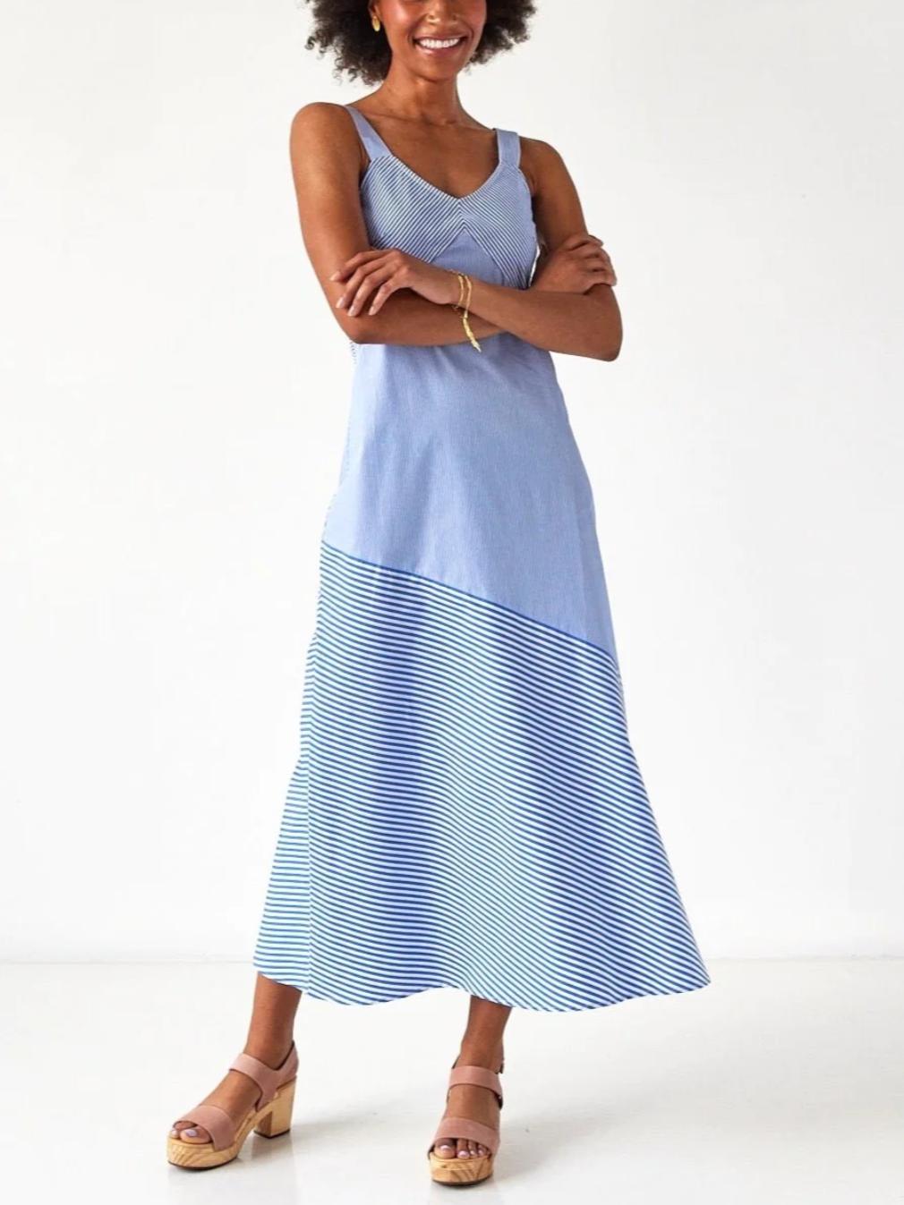 Brass - The Poplin Sleeveless Slip Dress - Sz S