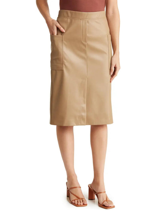 Laundry by Shelli Segal - Vegan Leather Knee Length Pencil Skirt - Sz XL