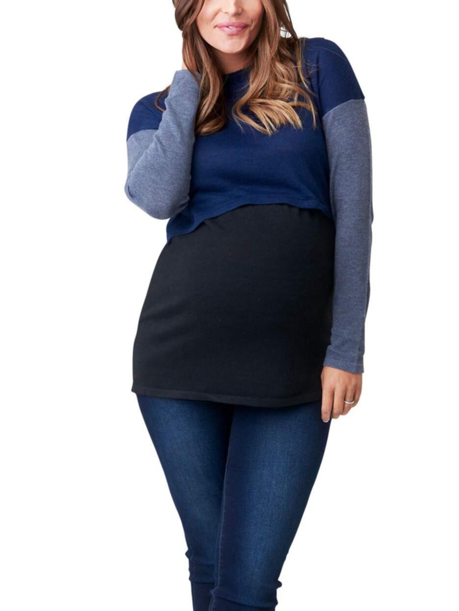 Nom Maternity - Sia Maternity + Nursing Tunic Sweater - Sz LM