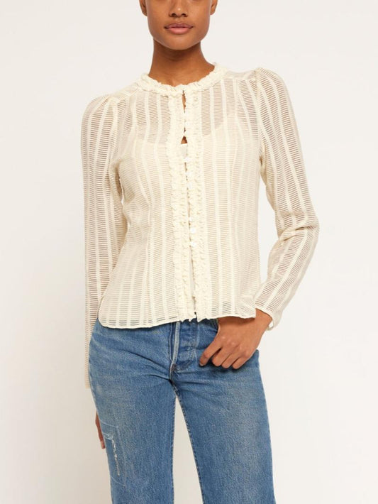 Joie - Jayden Long Sleeve Button Down Blouse - Sz 12