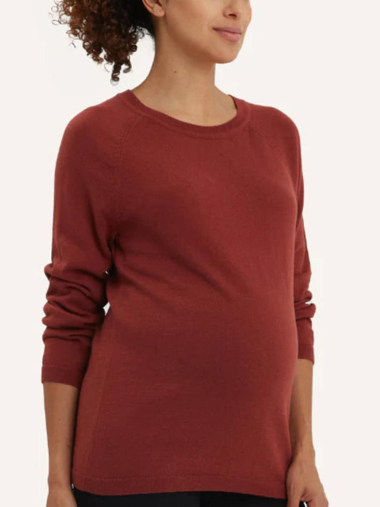 Nom Maternity - Nina Crew Neck Cotton Blend Sweater - Sz MM