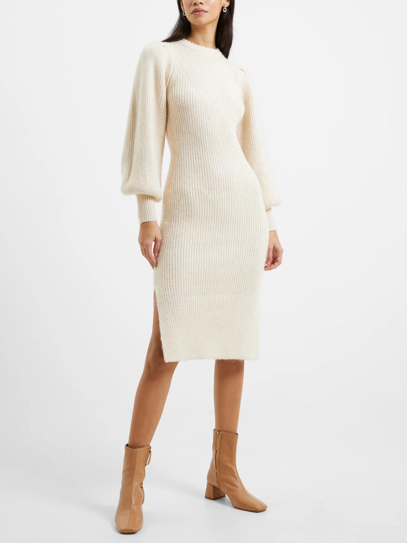 French Connection - Kessy Puff Long Sleeve Sweater Dress - Sz L