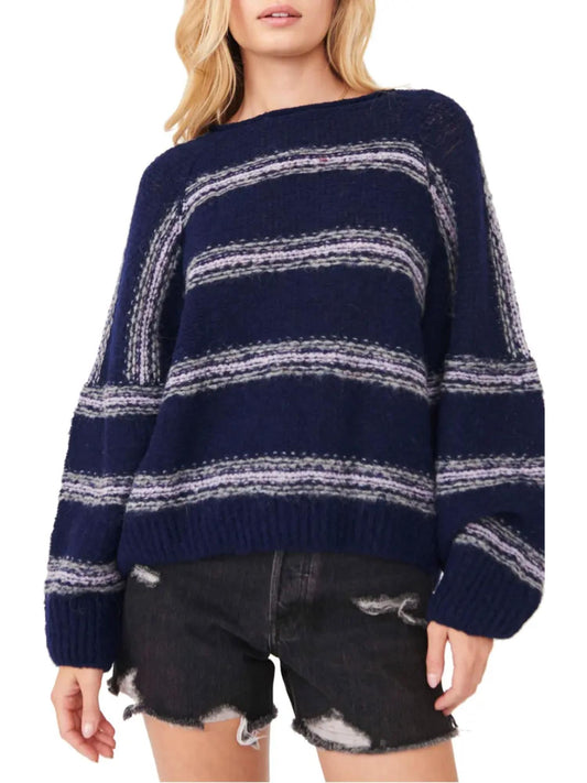 Free People - Hockley Striped Alpaca Blend Sweater - Sz S