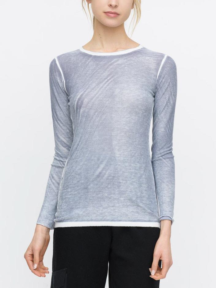 Kokun - Overdyed Fitted Cashmere Crew Neck - Sz M