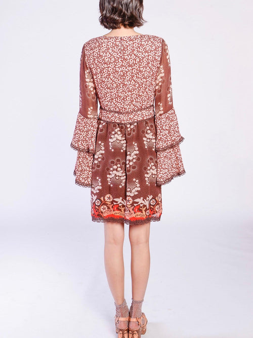 Anna Sui - Daisy Delights Silk Blend Dress - Sz 6