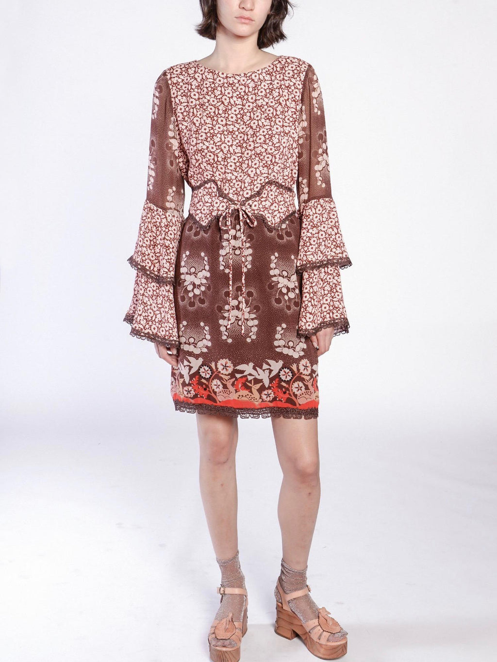 Anna Sui - Daisy Delights Silk Blend Dress - Sz 6
