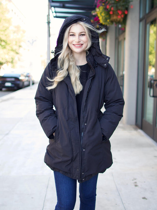 Harper - Upcycled Removable Hood January Parka - Sz L