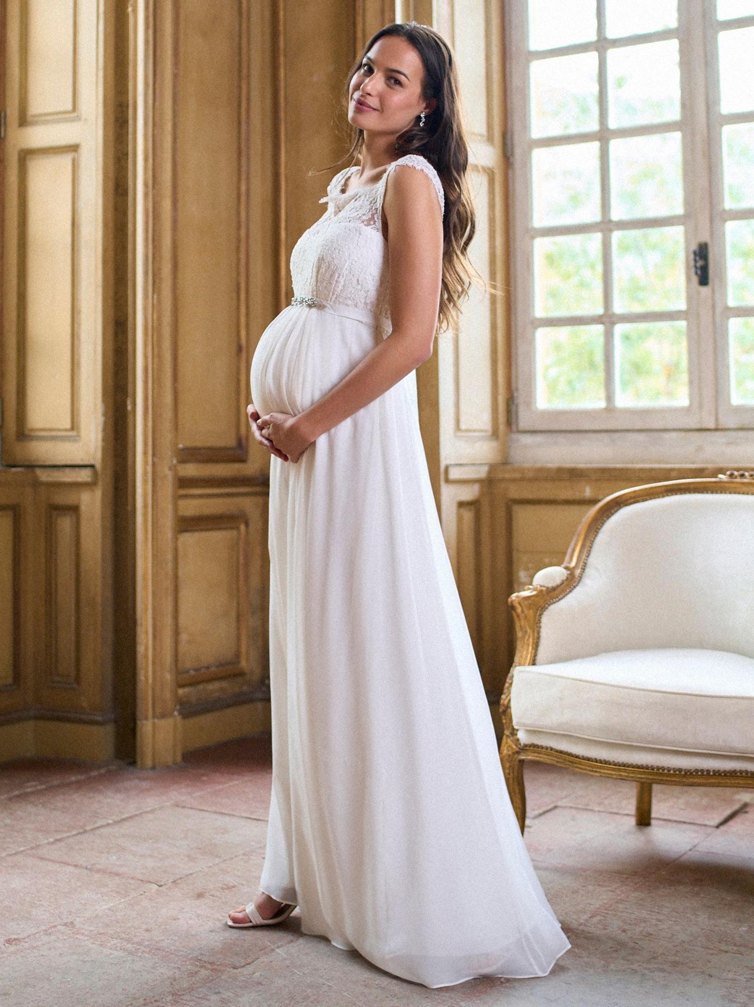 Seraphine - Angelika 2 Silk Lace Bodice Maternity Wedding Gown