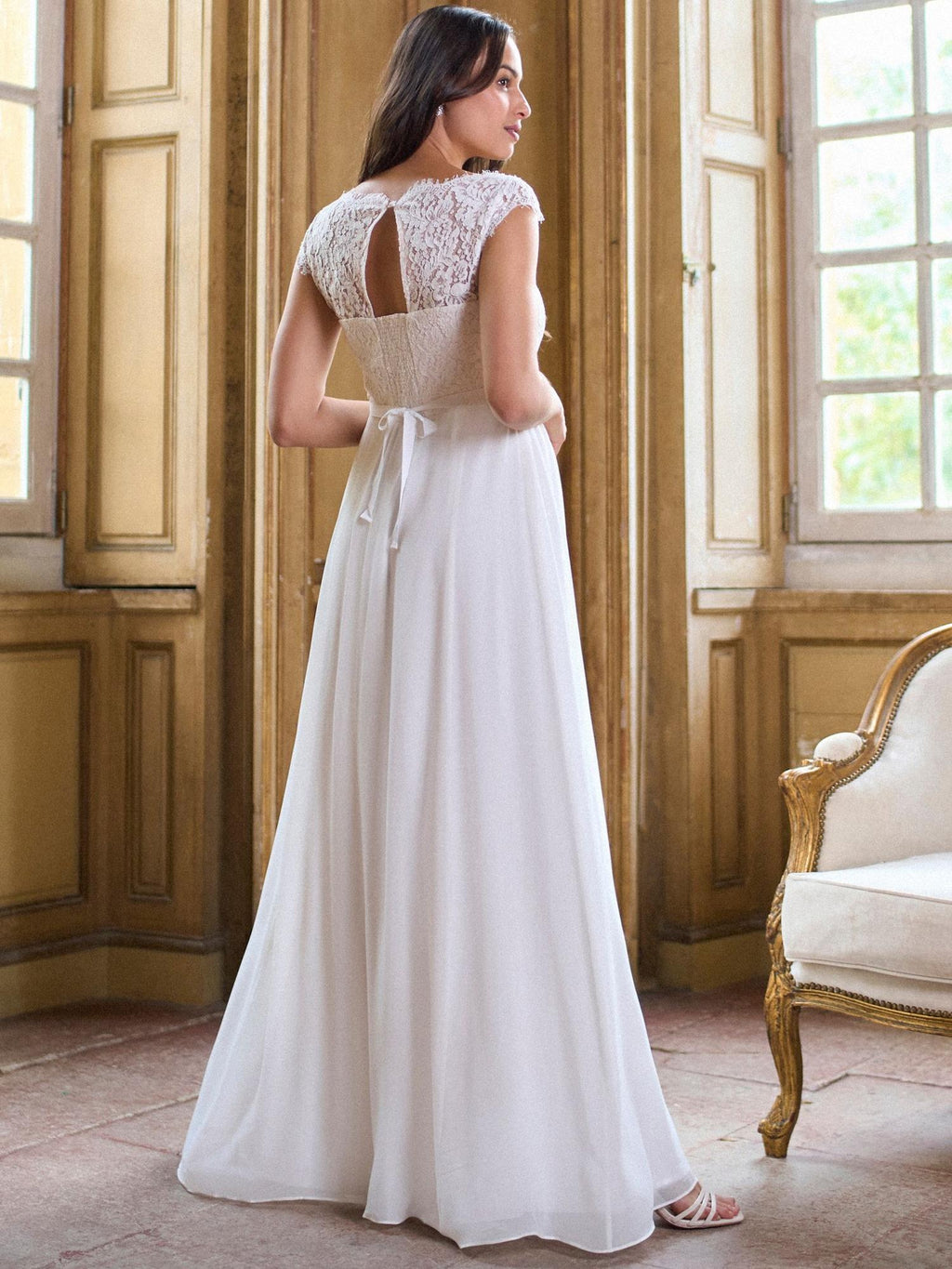 Seraphine - Angelika 2 Silk Lace Bodice Maternity Wedding Gown