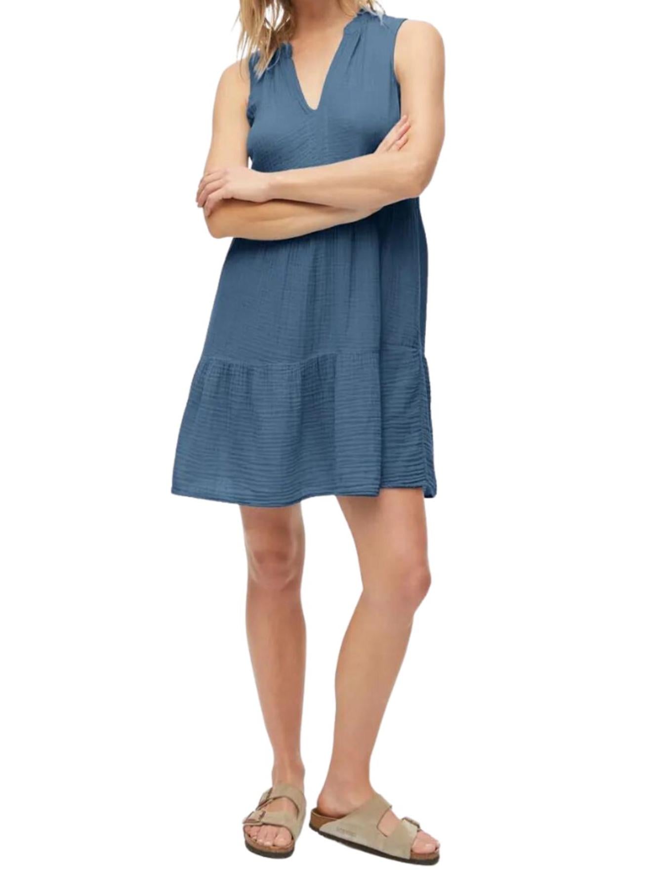 Michael Stars - Daisy Split Neck Gauze Dress - Sz S