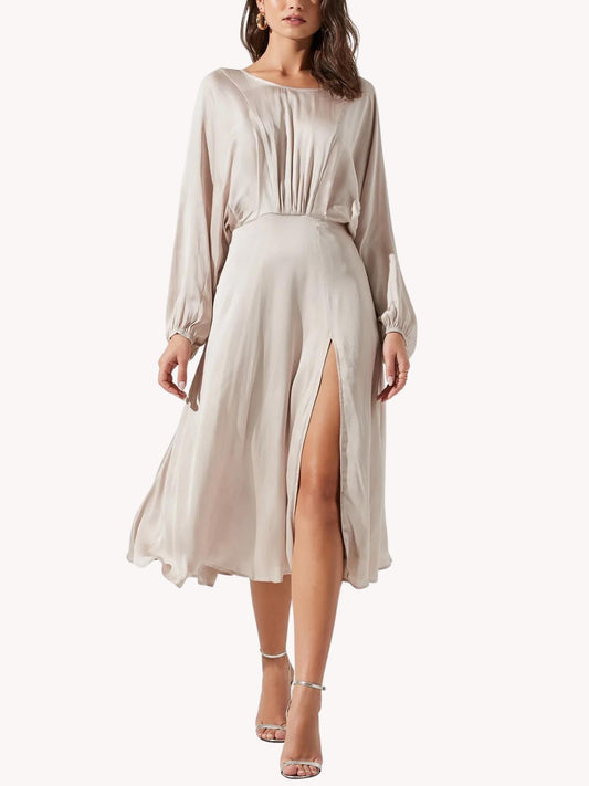 ASTR the Label - Marin Side Slit Midi Dress - Sz M