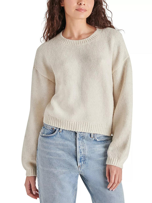 Steve Madden - Colette Balloon Sleeve Crew Neck Sweater - Sz S