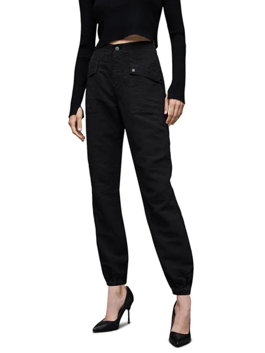 All Saints - Val High-Rise Linen Blend Cargo Pants - Sz 12