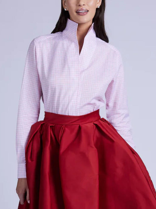 Sarah Alexandra - Linen Blend Shapeable Collar Button Up Signature Shirt - Sz 12