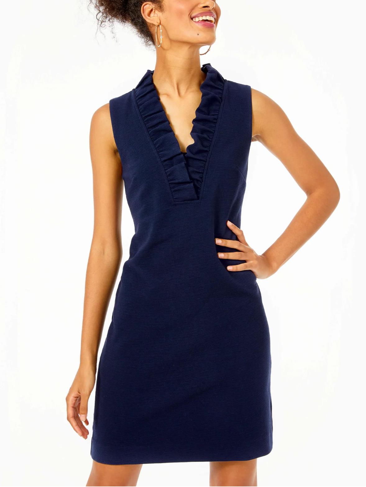 Lilly Pulitzer - Tisbury Sleeveless Ruffle Shift Dress - Sz L