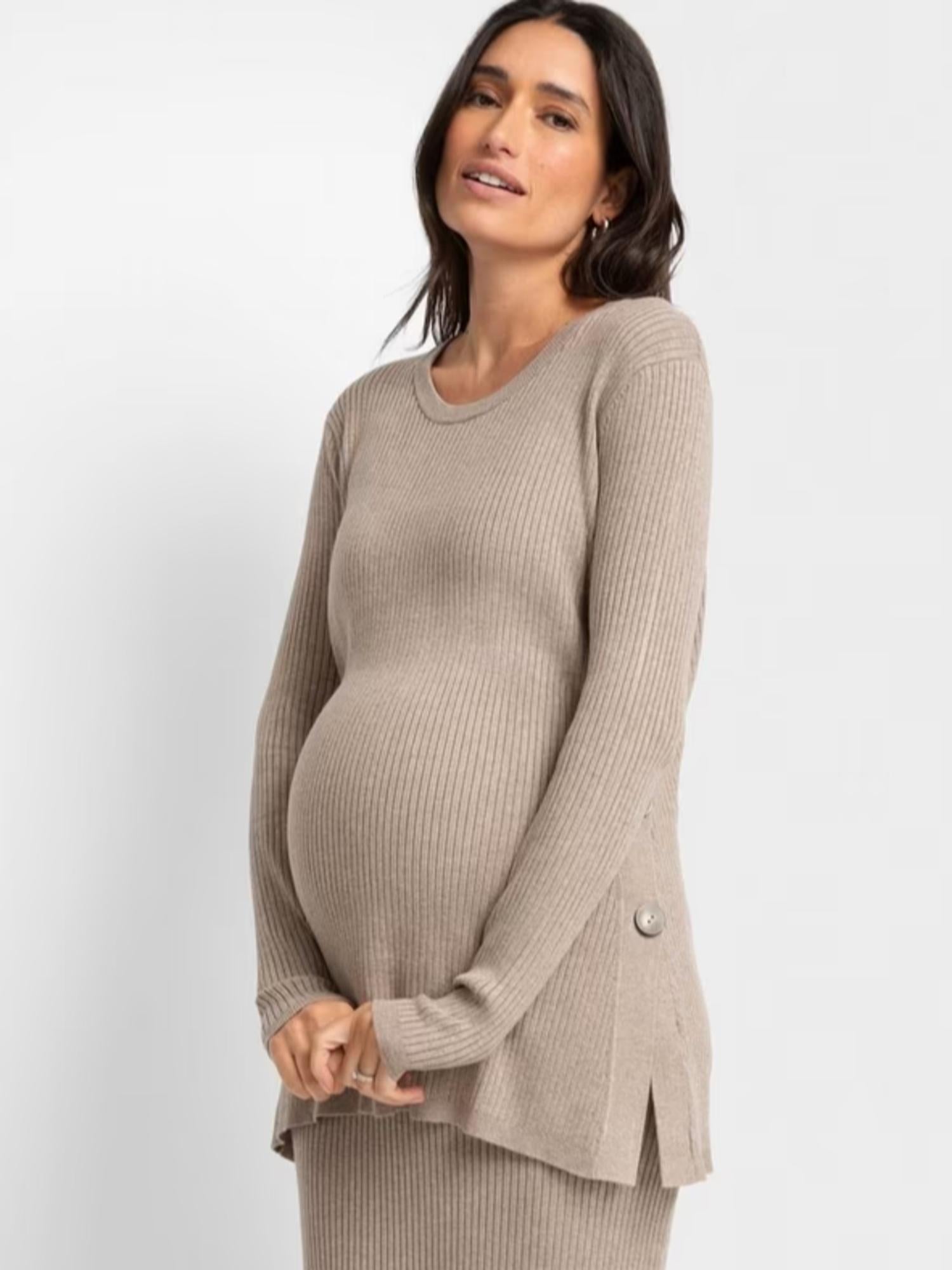 Seraphine - Carnelian Rib Knit Maternity & Nursing Top - Sz 16M