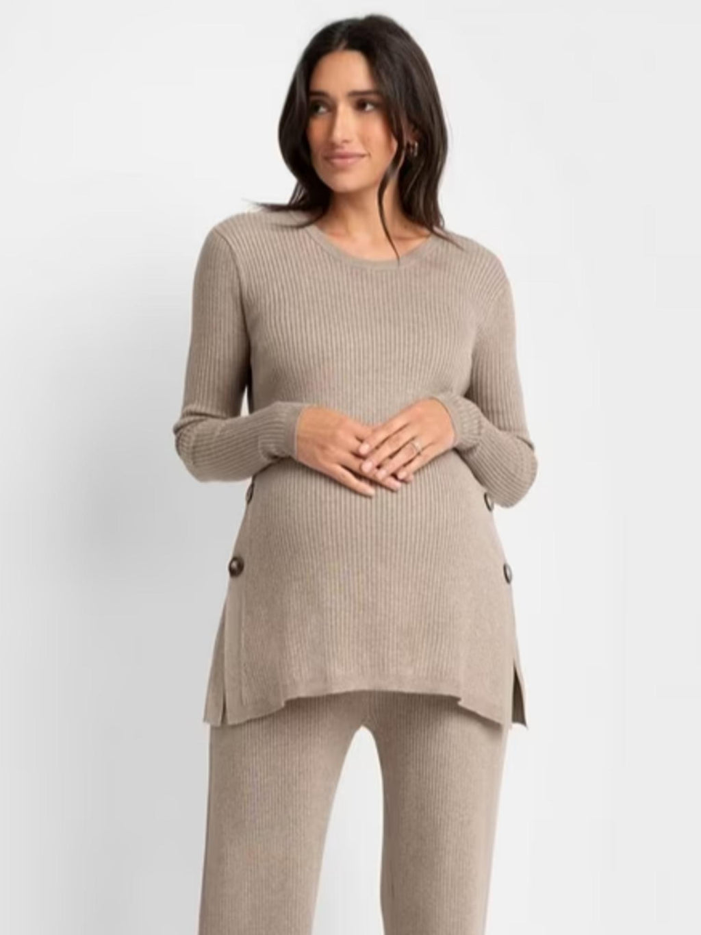 Seraphine - Carnelian Rib Knit Maternity & Nursing Top - Sz 16M