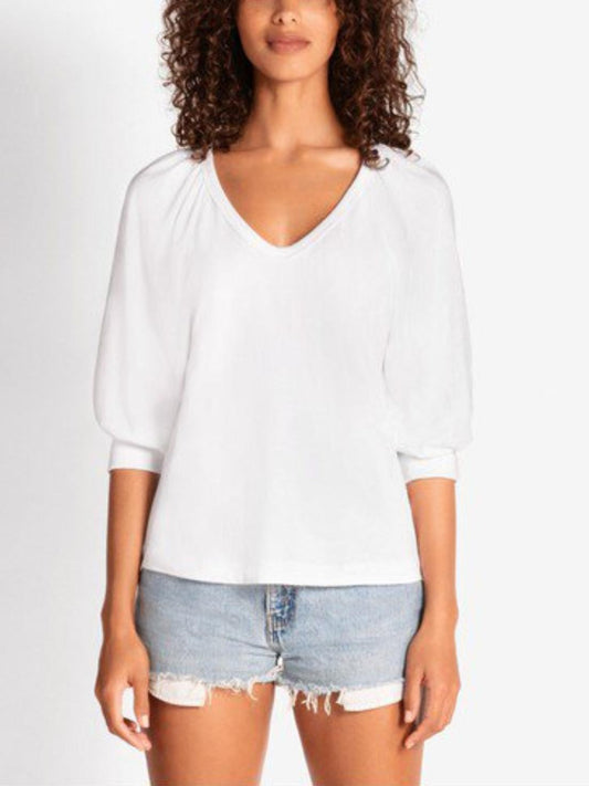 Rachel Zoe - Aubrey Scoop Neck Cotton Tee - Sz L