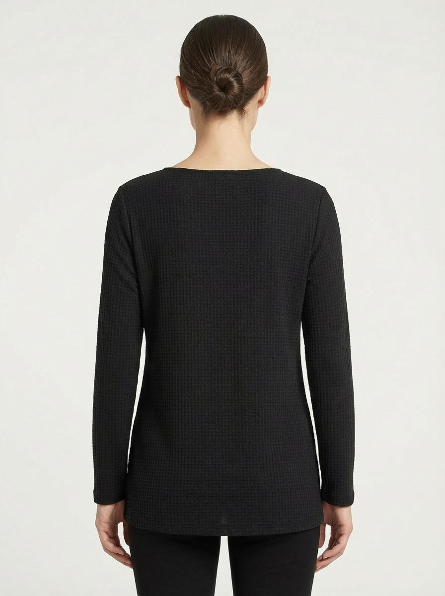 Calvin Klein - Textured Keyhole Knit Top - Sz XL