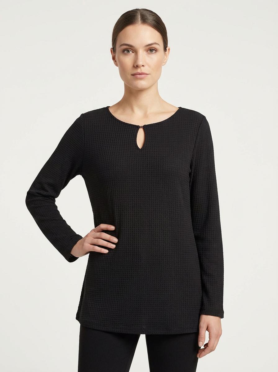 Calvin Klein - Textured Keyhole Knit Top - Sz XL